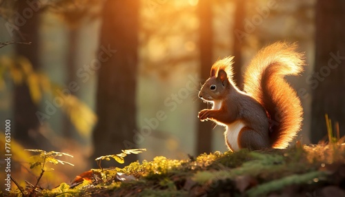 Adorable Squirrel Close-up: Capturing Nature's Charm in the Heart of the Forest. Nature, science, animals