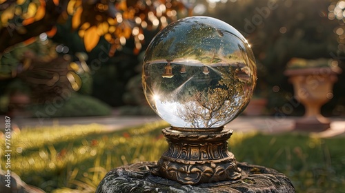 Antique magic crystal ball.