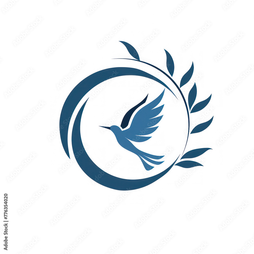 Peace Dove Emblem with Olive Branch Peace Dove Emblem with Olive Branch