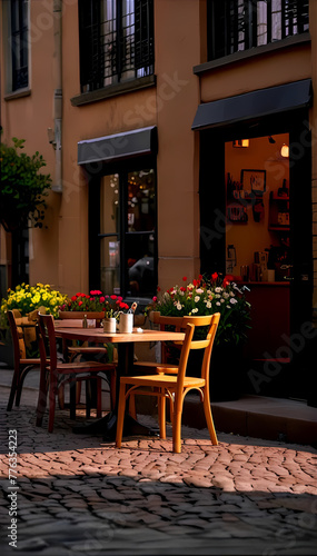 Coffee Shop. Restaurant in the city © Anton