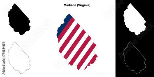 Madison County (Virginia) outline map set