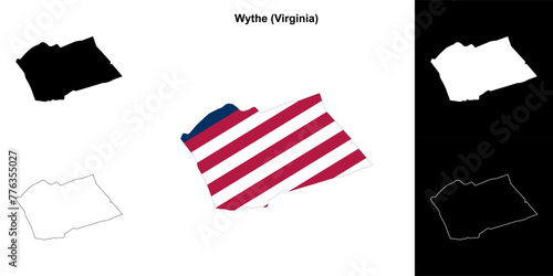 Wythe County (Virginia) outline map set