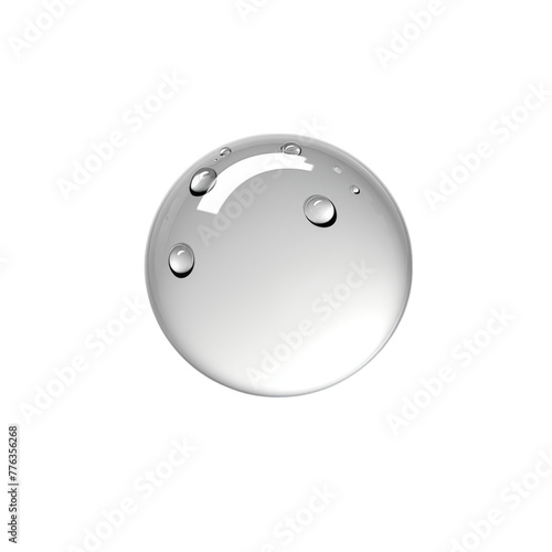 Water drop isolated on transparent background