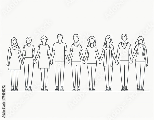 group of people holding hands