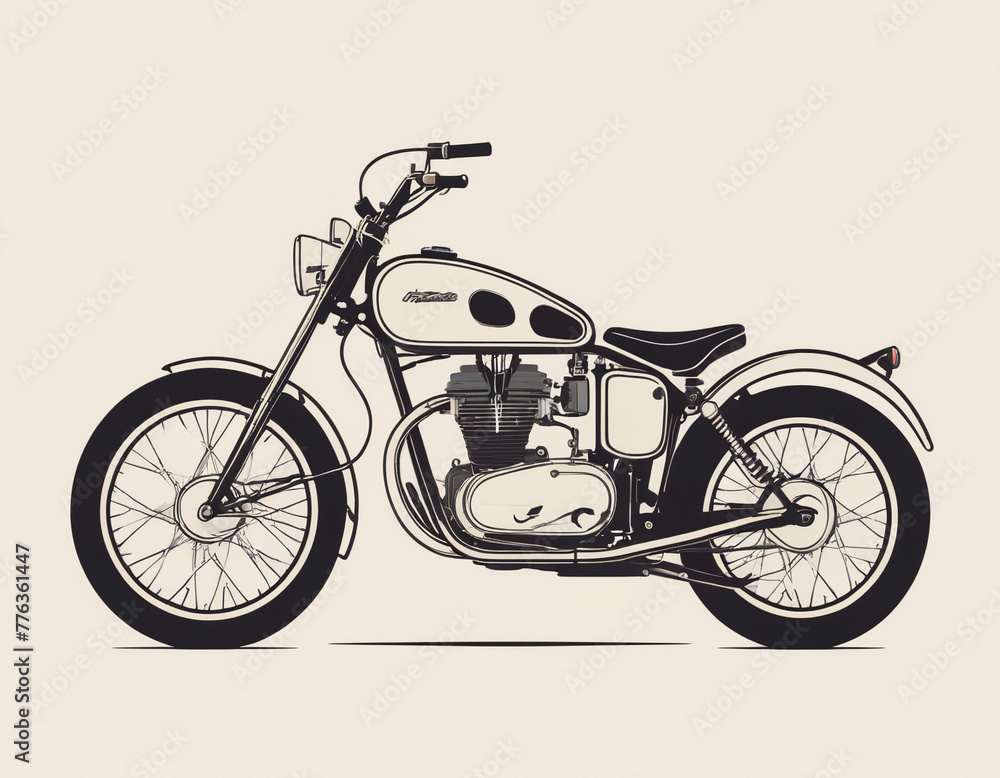 Fototapeta premium motorcycle isolated on white background