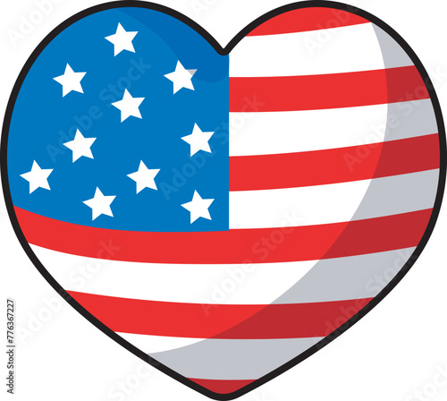 Memorial Day in the United States. American flags icon. The grave of military personnel.