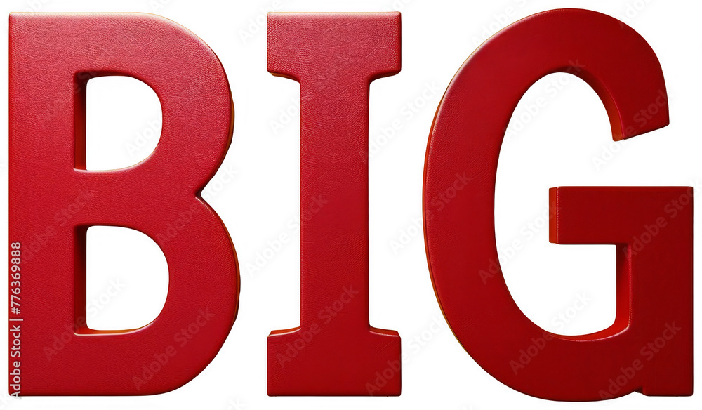 Red BIG on Yellow Background. Transparent Background PNG Red BIG on Yellow Background. Transparent Background PNG