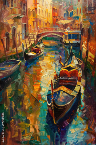 Serene Sailboats Dancing in a Venetian Canal