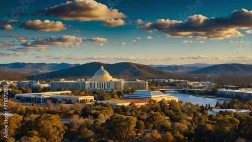 magnificent city Canberra panorama photo