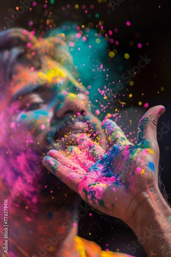 colorful paint festival Generative AI