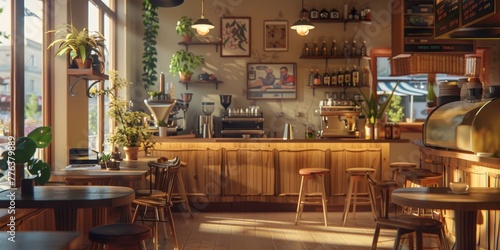 interior of empty bar pub Generative AI