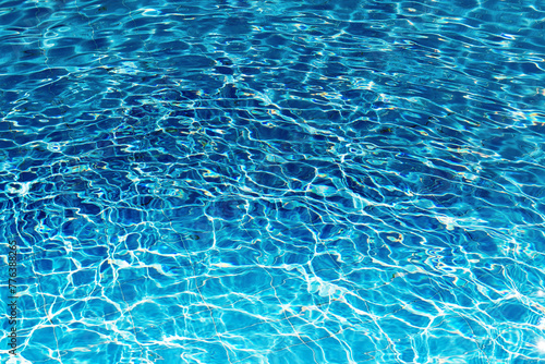 фотографія Close-up of a swimming pool filled with clear blue water
