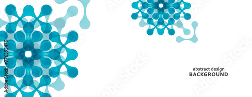 Vector banners with abstract figures. Connect circles design pattern