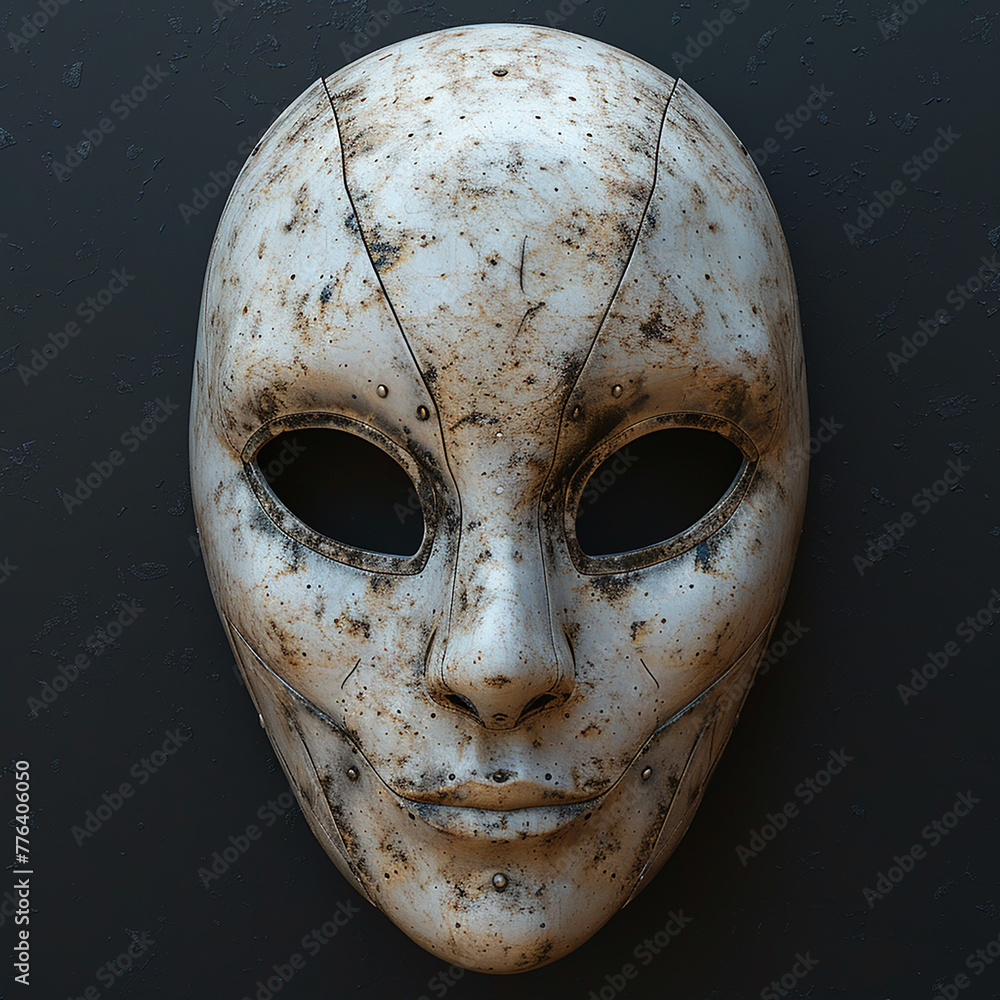 Naklejka premium 3d face mask photo generative ai