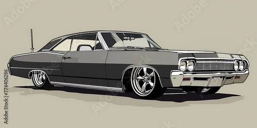 muscle car illustration  motors  roadtrips  ai image of cars