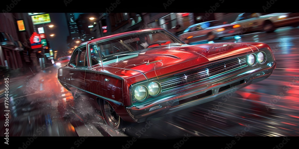 muscle car illustration, motors, roadtrips, ai image of cars muscle car illustration, motors, roadtrips, ai image of cars