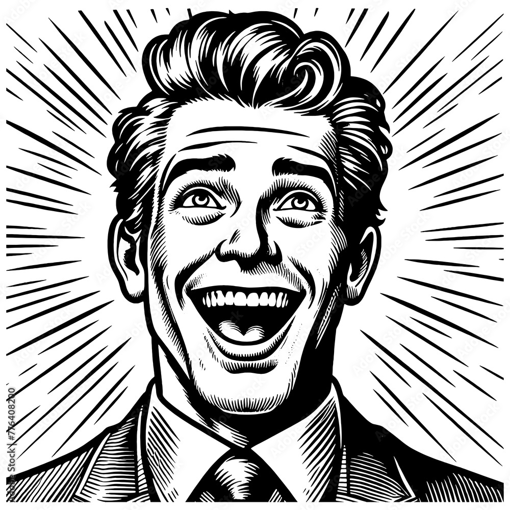 Ecstatic Happy businessman sketch PNG Ecstatic Happy businessman sketch PNG