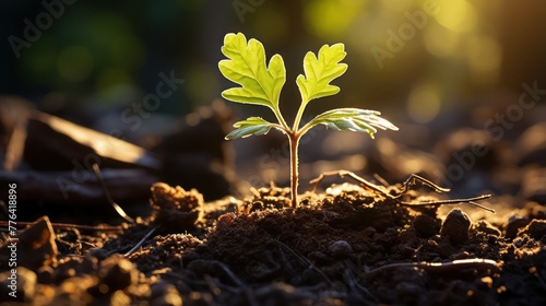 Young plant in sunlight Growing plant grow up UHD Wallpaper
