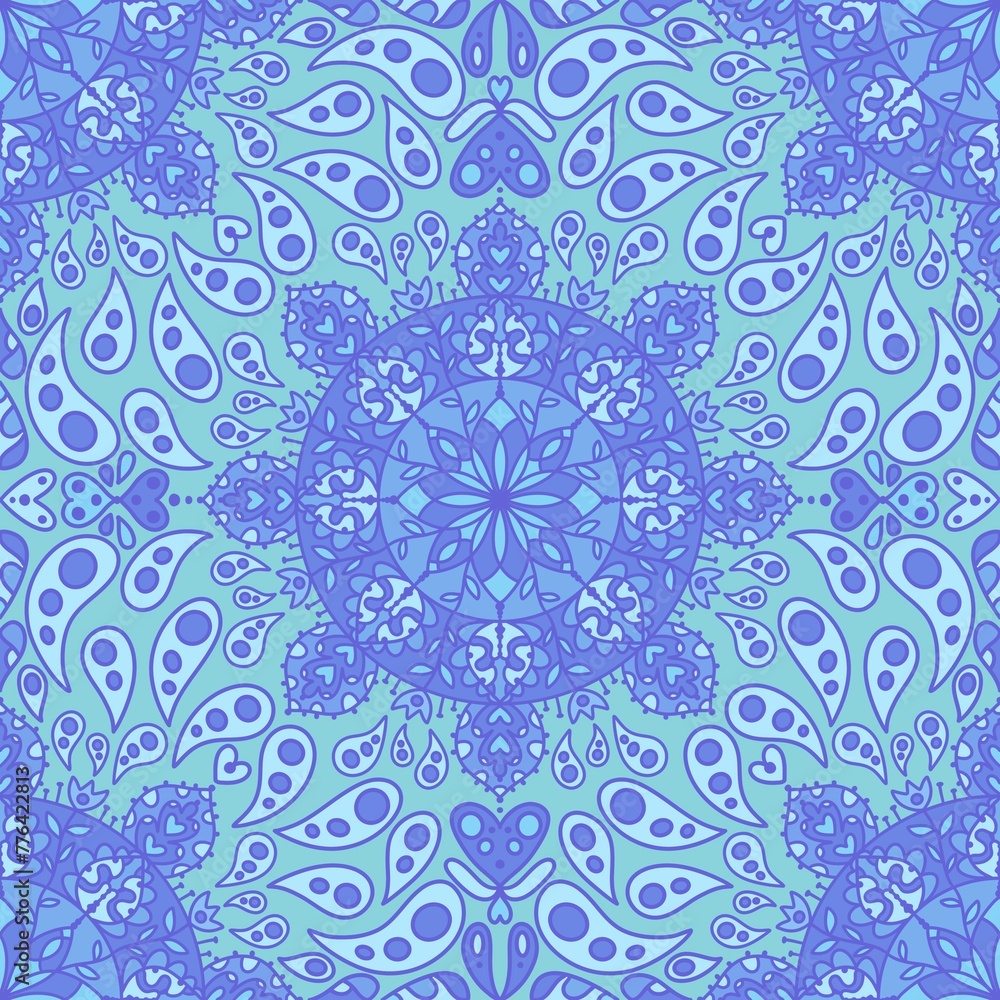 Summer floral print seamless mandala flower pattern for fabrics and wrapping paper and kids clothes textiles Summer floral print seamless mandala flower pattern for fabrics and wrapping paper and kids clothes textiles