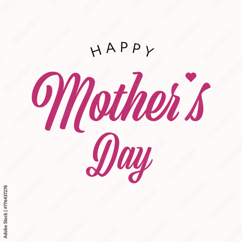 happy mothers day logotype