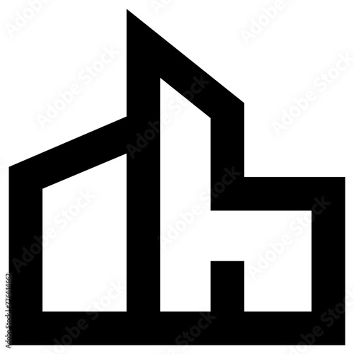 buildings icon, simple vector design