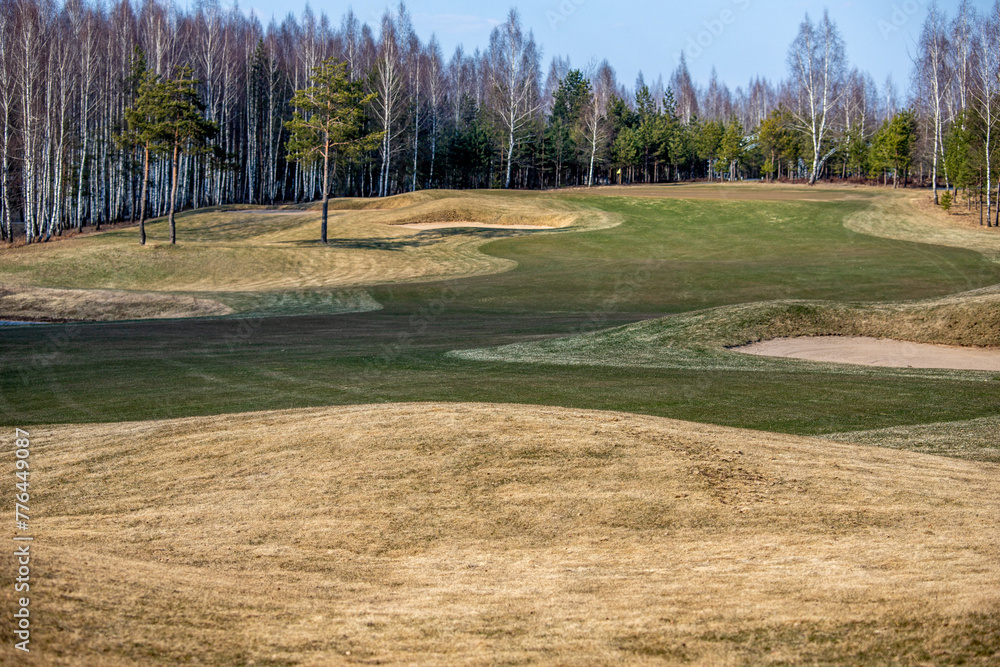 Fototapeta premium A Golfer's Haven: Picturesque Course Views