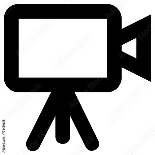 video camera icon, simple vector design photo