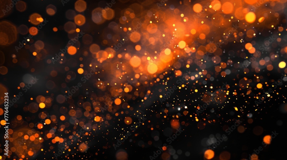 Fototapeta premium Vibrant black and orange space: dynamic background for text.