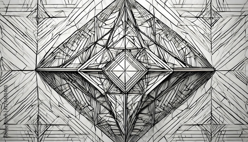 Abstract Geometric Diamond Structure 