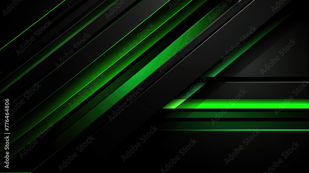 Modern Green Neon Stripes Abstract Background