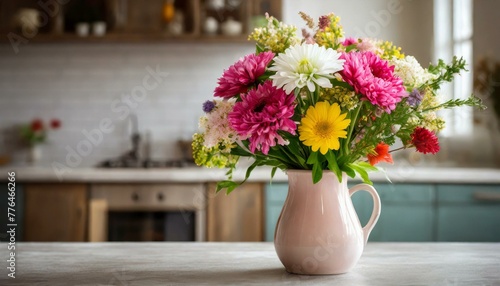 Wallpaper Mural Bouquet of fresh vibrant flowers in a vase Torontodigital.ca