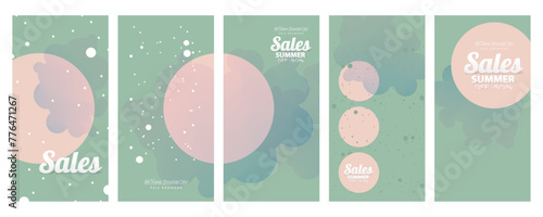 Set baners pastel pink background on summer time sale summer holiday vector Illustration lines graphic design photo