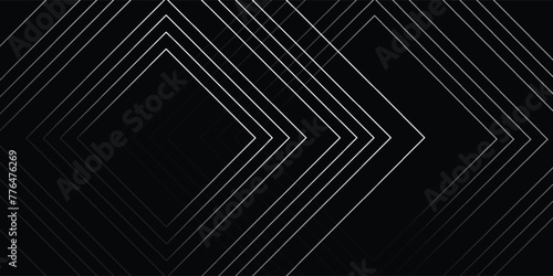 Black background. Modern line stripes curve abstract presentation background