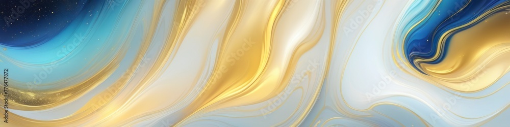 Abstract light background with white, blue and gold waves. Background for banner design, poster, text inserts. Abstract light background with white, blue and gold waves. Background for banner design, poster, text inserts.