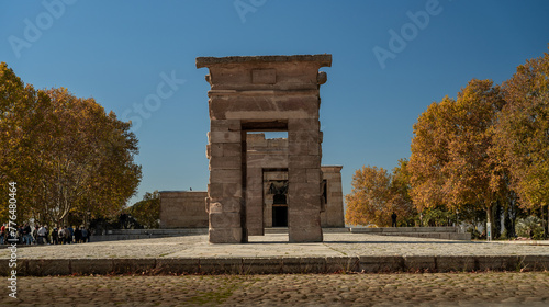 The entrance to the Great Temple of Debod in Madrid, Spain. 01-Jul-2023