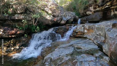 Cachoeira no distrito de Conselheiro Mata, na cidade de Diamantina, Estado de Minas Gerais, Brasil photo