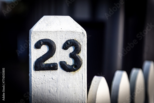 Number 23 address marker  photo