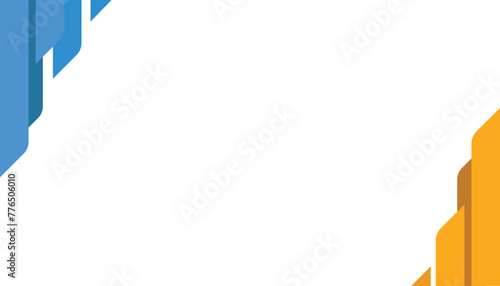 Modern Blue and orange color template flat design