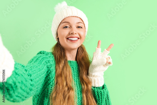 Beautiful happy young woman...