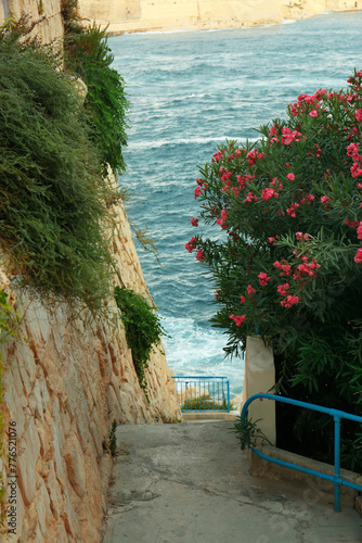 Pathway on cliff with beautiful sea view
