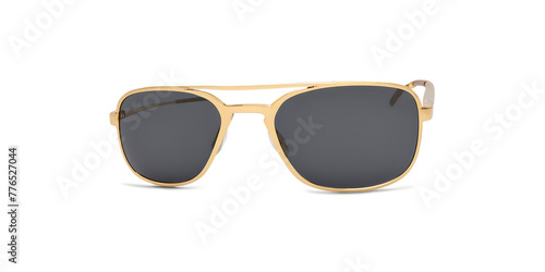 Gold frame polarized sunglasses Transparent Background Images 
