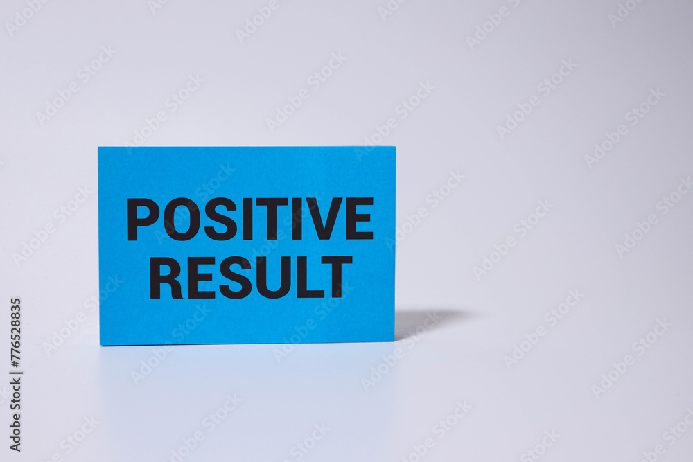 notepad with the inscription - positive results notepad with the inscription - positive results