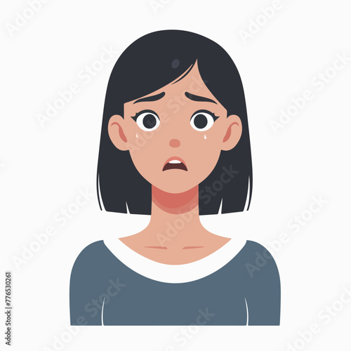 Graphic vector of women being frightened