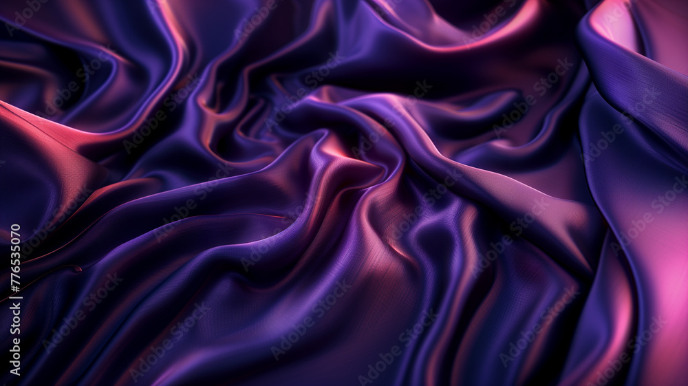 Obraz premium Fondo de textura en detalle de una lujosa tela de seda violeta. Generado con tecnología IA