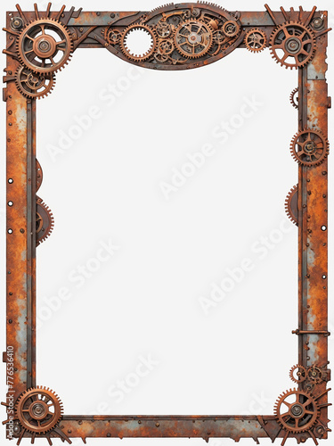 Timeworn Elegance: Steampunk Photo Frame