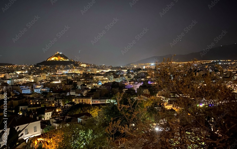 Fototapeta premium Athens at Night, Greece