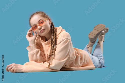 Beautiful young woman with ...