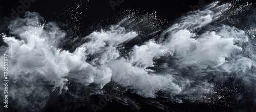 A cloud of water in monochrome