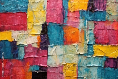 Handmade Paper and Abstract Acrylic