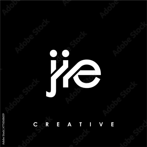 JIE Letter Initial Logo Design Template Vector Illustration